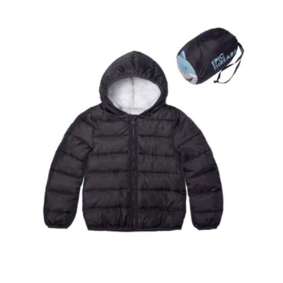 Epic Threads Packable Puffer Jacket & travel Bag Toddler Boys with Bag, 2 Pc Set - Picture 1 of 6